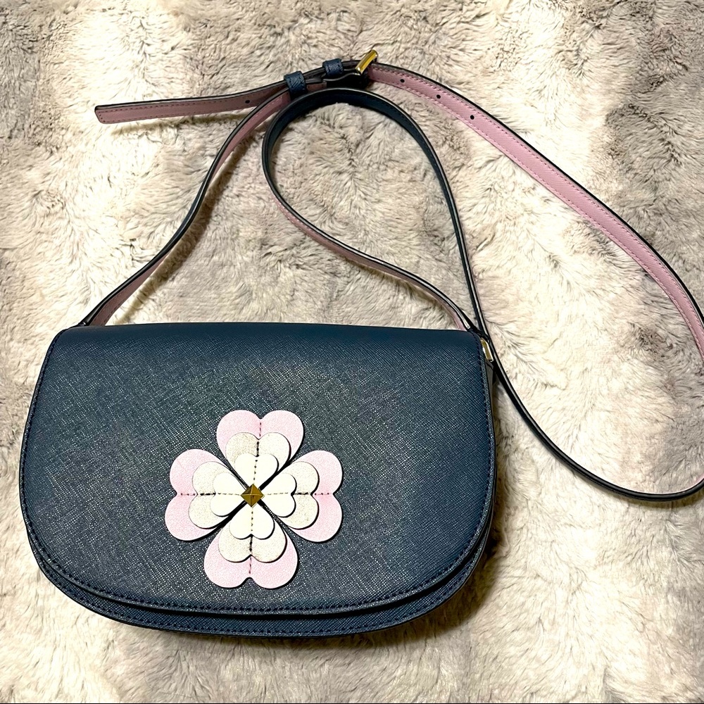 Kate Spade Blue and Lilac crossbody purse